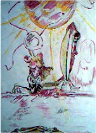 Pittura intitolato "Psyché" da Luna, Opera d'arte originale