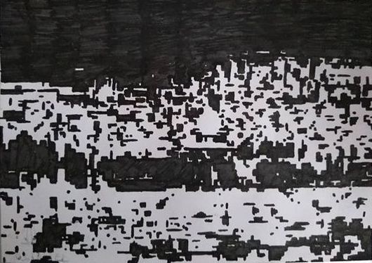 Desenho intitulada "Jerusalém de ouro." por Luq'As Albert, Obras de arte originais, Tinta