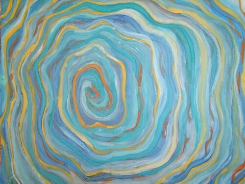 Картина под названием "waves" - Luse Yeremyan, Подлинное произведение искусства, Масло