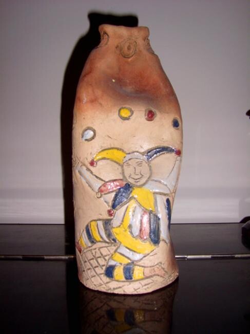 Scultura intitolato "dekorativ  vase" da Luse Yeremyan, Opera d'arte originale, Ceramica
