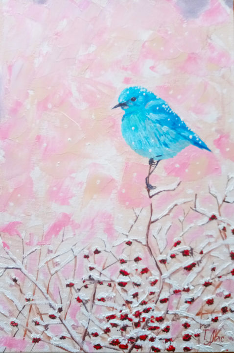 「Blue Bird of Happin…」というタイトルの絵画 Tatyana Lysenkoによって, オリジナルのアートワーク, オイル