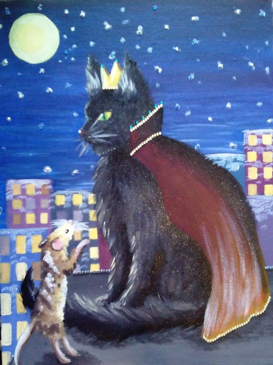 Peinture intitulée "Ночные наблюдатели" par Miron, Œuvre d'art originale, Huile