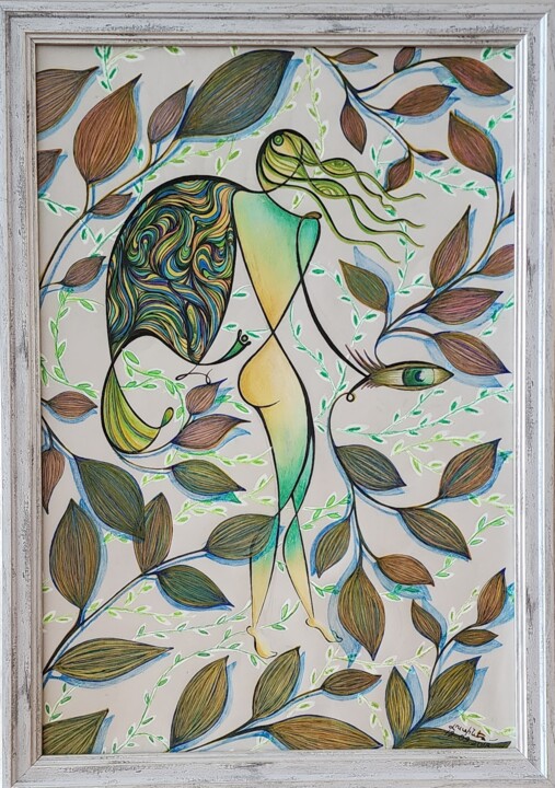 Картина под названием "Wind" - Lusin Manukyan (ԼուսինԷ), Подлинное произведение искусства, Пастель