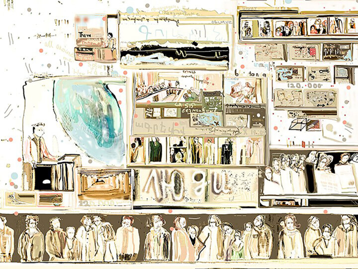 Pittura intitolato "Blockade" da Lusine Naghdalyan, Opera d'arte originale, Pittura digitale