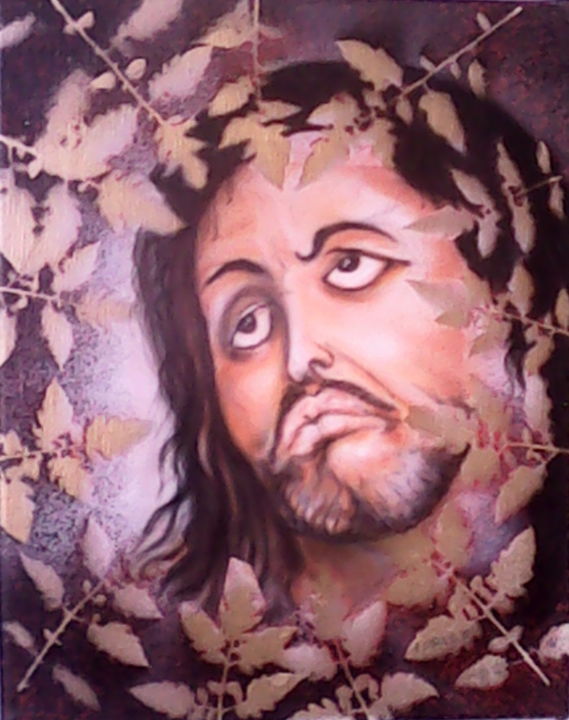 Peinture intitulée "homme triste" par Skaytee, Œuvre d'art originale,