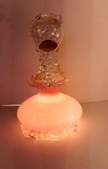 Sculpture intitulée "Rosie" par Cazenave, Œuvre d'art originale, Verre