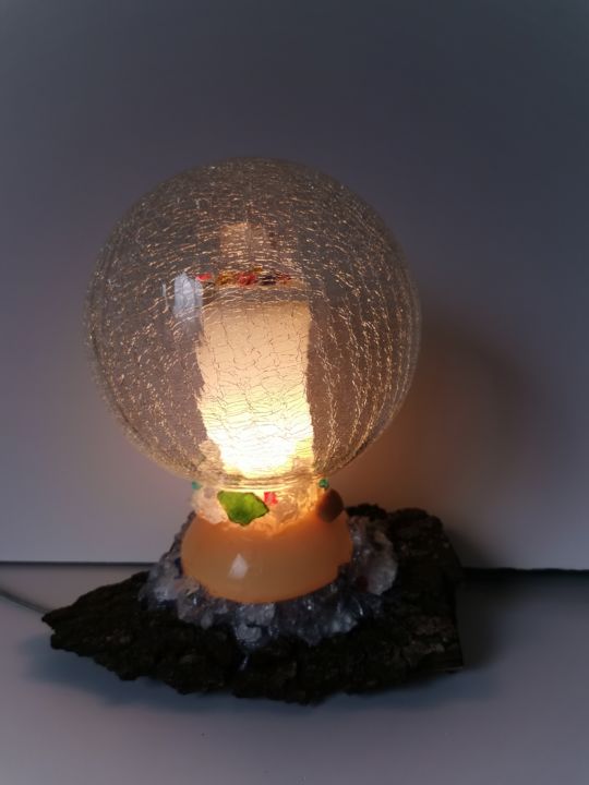 Sculpture intitulée "Lampe de table 2" par Cazenave, Œuvre d'art originale, Verre