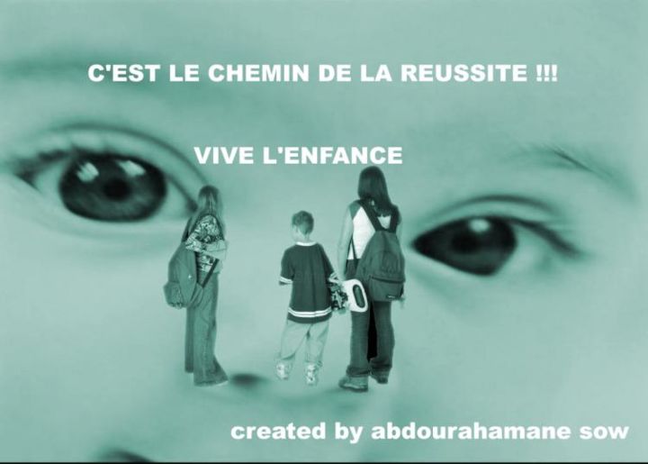 Fotografía titulada "enfance" por Sow Abdourahamane, Obra de arte original