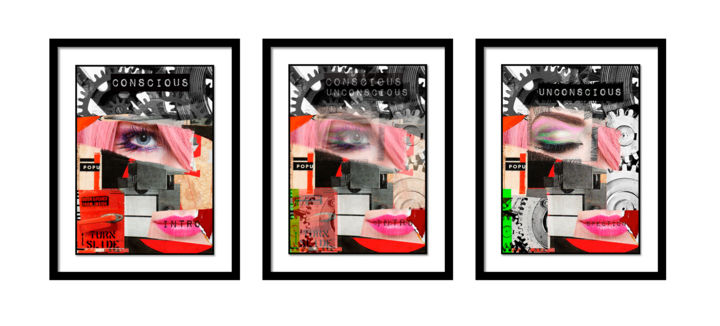 Digital Arts titled "Intro-Spection" by Luz Perez Ojeda, Original Artwork, Photo Montage