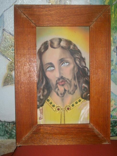Pintura intitulada "JESUS.jpg" por Luz Bartho, Obras de arte originais