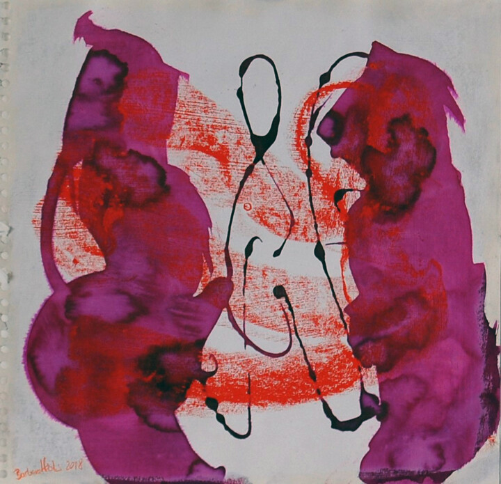 Malerei mit dem Titel "movimento uno" von Luzena Di Barbara Walder, Original-Kunstwerk, Tinte