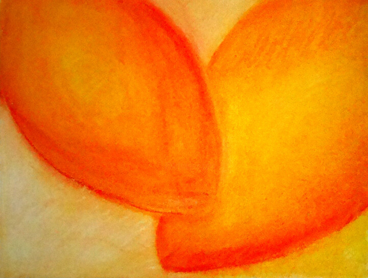 Malerei mit dem Titel "Berührung" von Luzena Di Barbara Walder, Original-Kunstwerk, Pastell