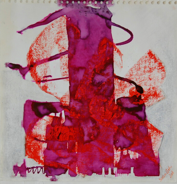 绘画 标题为“movimento quattro” 由Luzena Di Barbara Walder, 原创艺术品, 粉笔