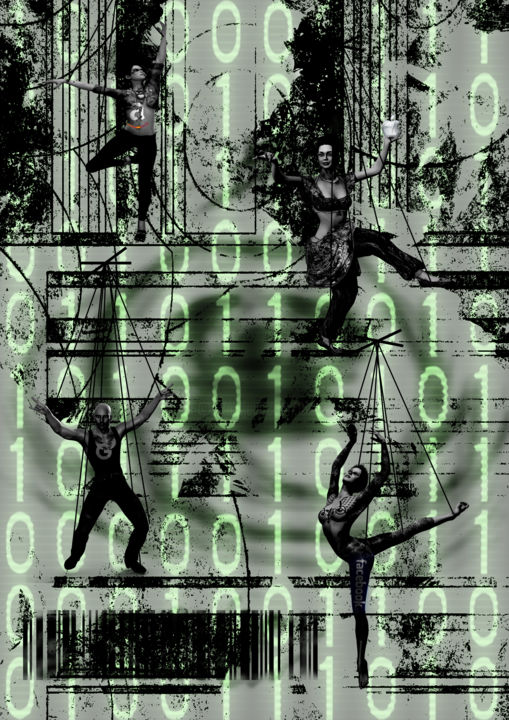 Digital Arts με τίτλο "Big-Data" από Luzatie Smith, Αυθεντικά έργα τέχνης, Ψηφιακή ζωγραφική