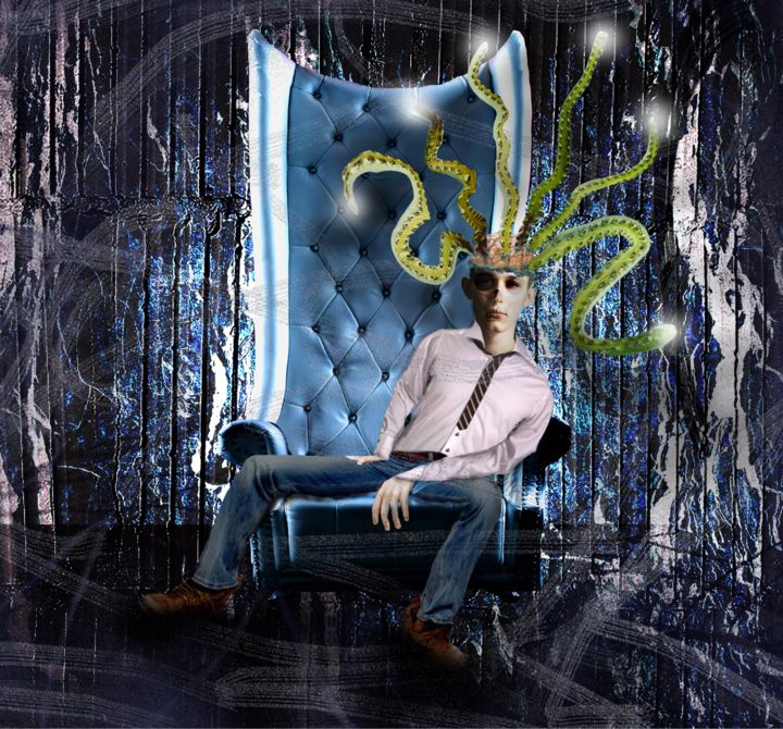 Digitale Kunst mit dem Titel "In My Mind- Aliénat…" von Luzatie Smith, Original-Kunstwerk, Fotomontage