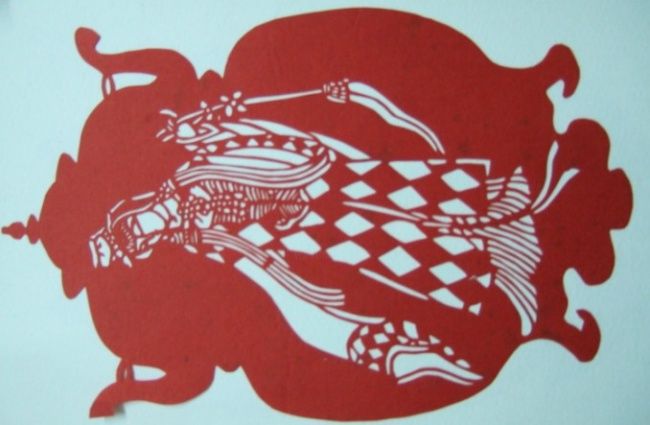 绘画 标题为“Folk paper-cut art…” 由Luzhi Feng, 原创艺术品, 扦插