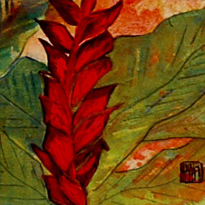 Peinture intitulée "fleur4.gif" par Ly-Rose, Œuvre d'art originale