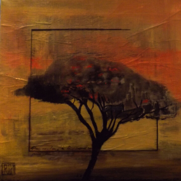 Peinture intitulée "ARBRE DE NOVEMBRE" par Ly-Rose, Œuvre d'art originale, Autre