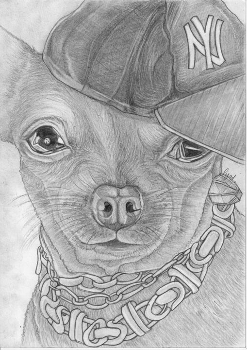 Drawing titled "Chi hua rap" by Eric Schroedel, Original Artwork, Graphite