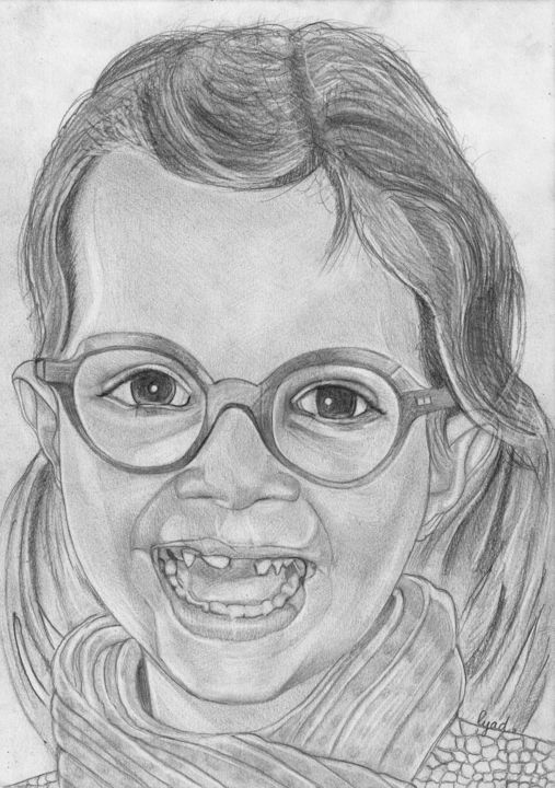 Dessin intitulée "Clara" par Eric Schroedel, Œuvre d'art originale, Graphite