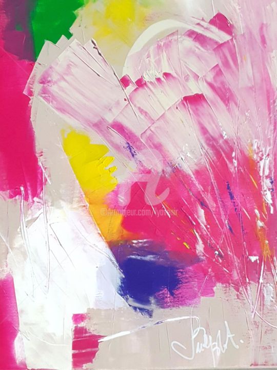 Peinture intitulée "Moment d'espoir" par Suely Blot, Œuvre d'art originale, Acrylique Monté sur Châssis