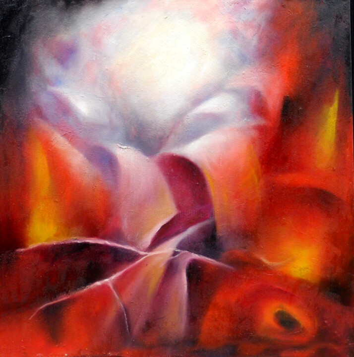 Painting titled "Brith of light" by Lydia Harmata, Original Artwork, Oil