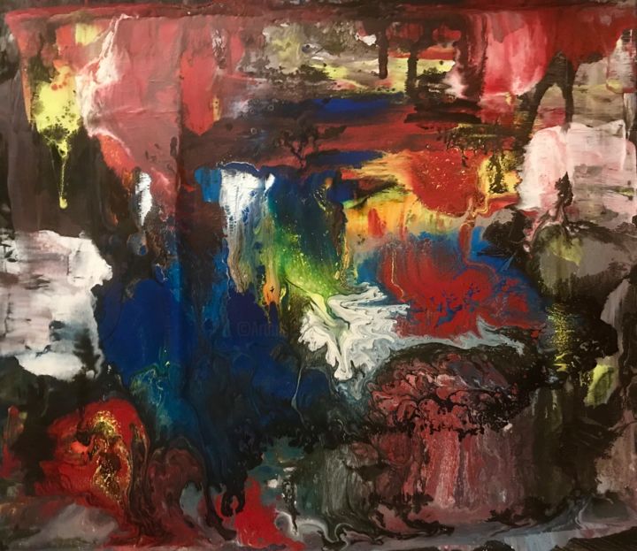 Painting titled "My mind" by Lydia Zioga, Original Artwork, Acrylic