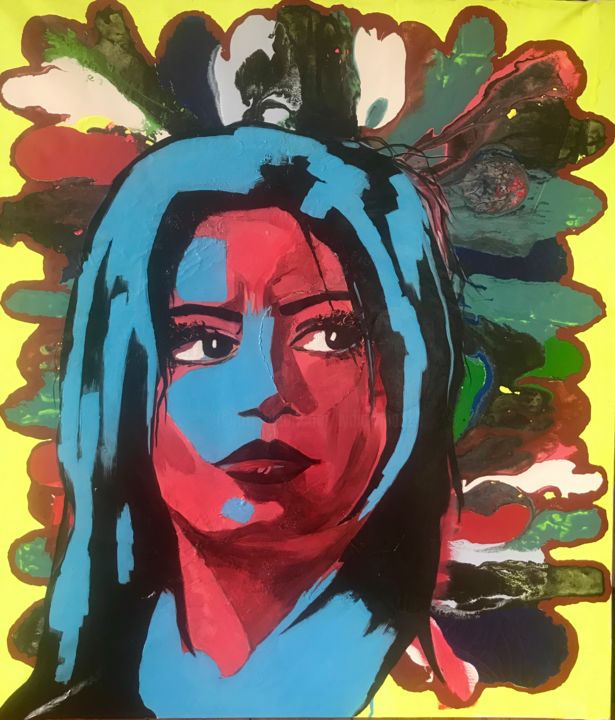 Painting titled "LYSISTRATA" by Lydia Zioga, Original Art, Acrylic