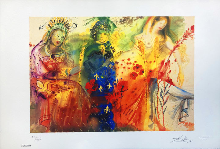 印花与版画 标题为“Salvador Dalì - L'E…” 由Lydia De Ville, 原创艺术品, 光刻技术
