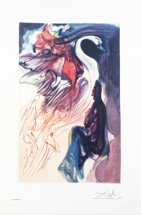 Impressões e gravuras intitulada "Salvador Dalì - Il…" por Lydia De Ville, Obras de arte originais, Litografia
