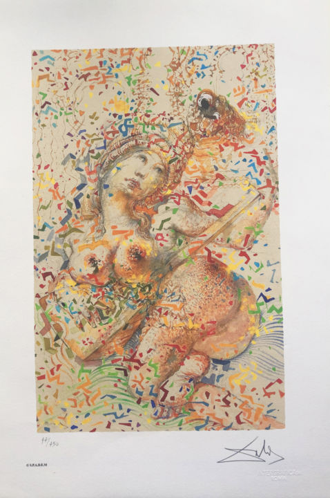 Printmaking titled "Salvador Dalì - Suo…" by Lydia De Ville, Original Art, Lithography