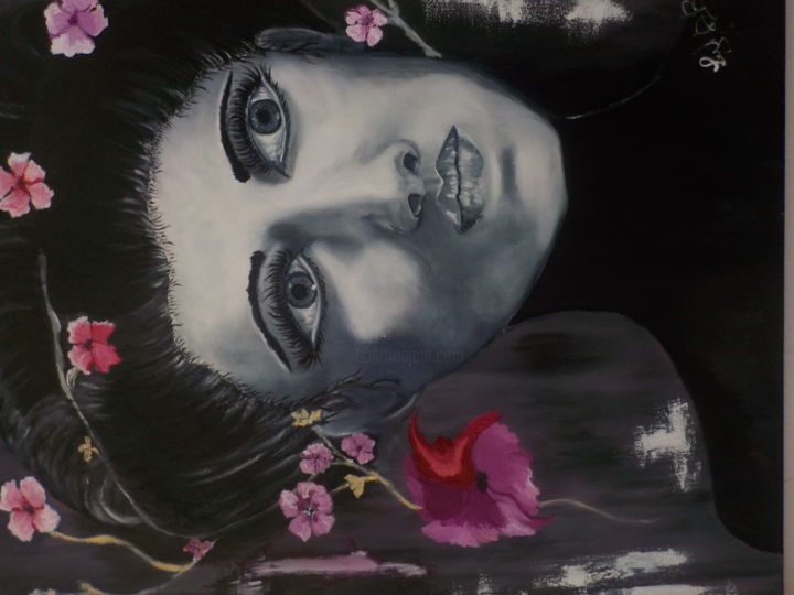 Peinture intitulée "noirceur" par Lydie De Brito, Œuvre d'art originale, Huile