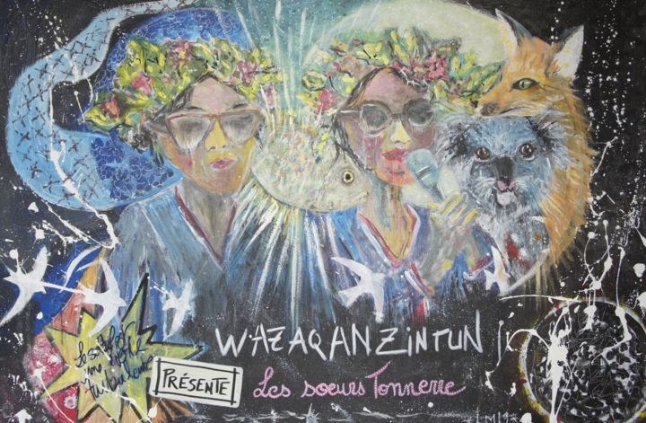 Peinture intitulée "Wazaqan Zintun- Les…" par Lydie Mariller, Œuvre d'art originale, Acrylique