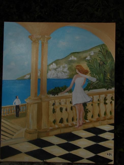 Painting titled "rendez vous" by Lyl, Original Artwork