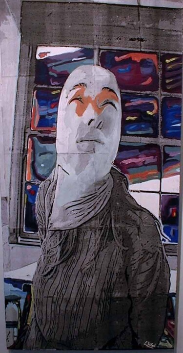 Arte digitale intitolato "visage masque" da Lynda Messad, Opera d'arte originale