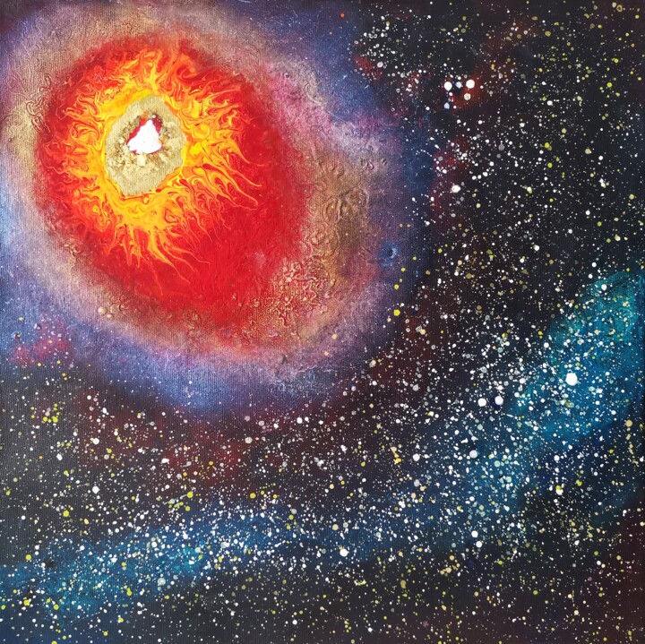 Pittura intitolato "Dying Star" da Lynda Stevens, Opera d'arte originale, Acrilico