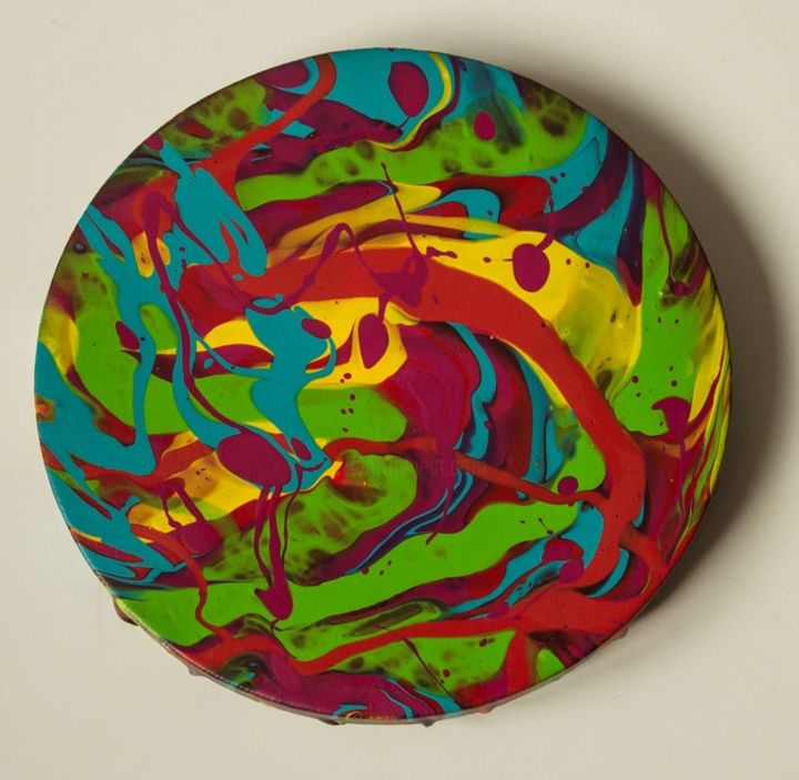 Peinture intitulée "Colour explosion" par Lynn Brosens, Œuvre d'art originale, Acrylique