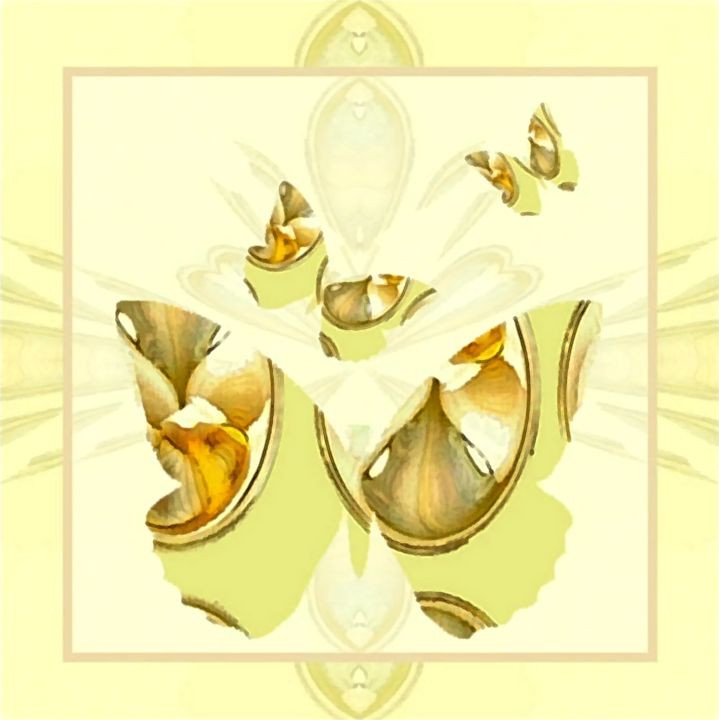 Digital Arts titled "Butterflies / Papil…" by Lynn De Serres, Original Artwork, Digital Painting