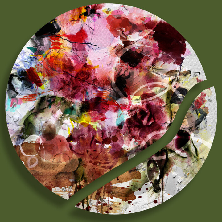 Digitale Kunst mit dem Titel "Smell The Roses - D…" von Lynne Godina-Orme, Original-Kunstwerk, 2D digitale Arbeit Auf Plexig…