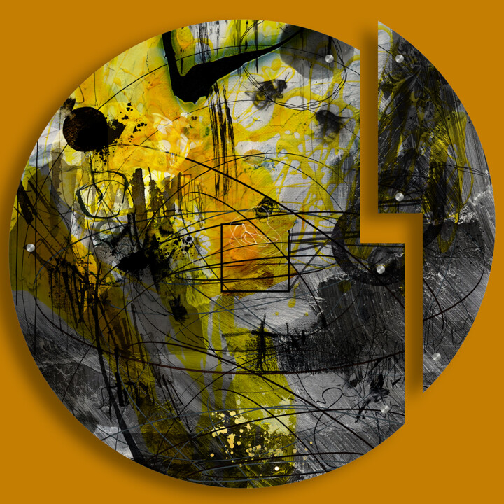 Цифровое искусство под названием "Honey Pot - Diptych" - Lynne Godina-Orme, Подлинное произведение искусства, 2D Цифровая Ра…