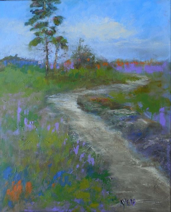Painting titled "Landscape #30" by Lynne Ayers, Original Art, Acrylic
