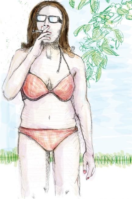 Drawing titled "Le maillot rouge" by Lyonel Thouvenot, Original Artwork