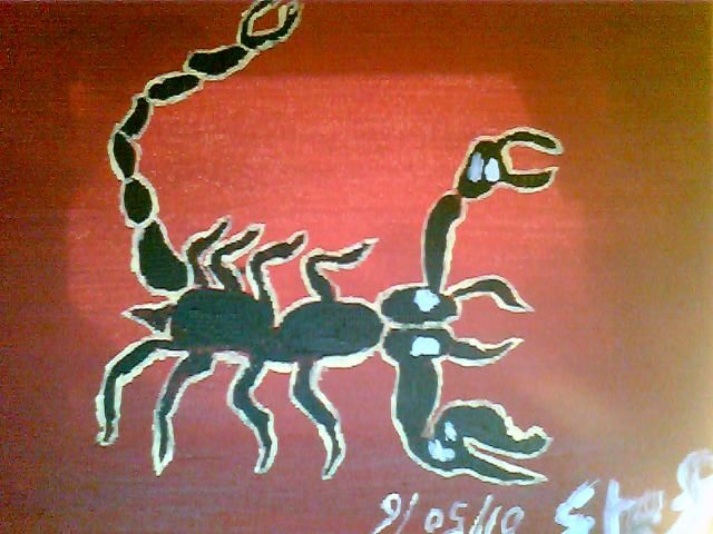 Painting titled "SCORPIOBELLO 002" by Lys D'Azur, Original Artwork, Oil