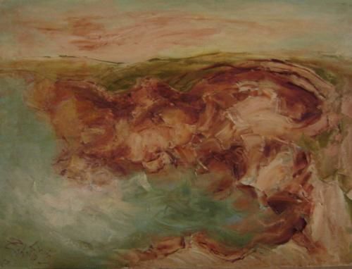 Malarstwo zatytułowany „Tyulenovo coast II” autorstwa Lyuba Zahova, Oryginalna praca
