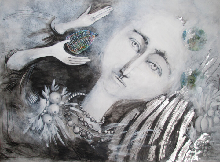 Картина под названием "Do you want to fly…" - Lyudmila Belenkina, Подлинное произведение искусства, Акрил