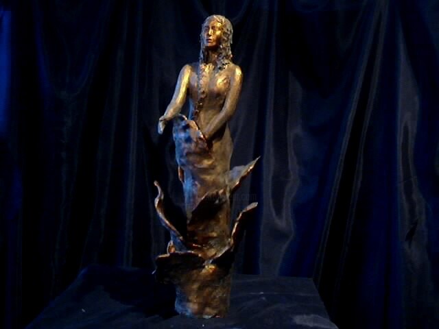Sculpture intitulée "TOUT FEU TOUT FEMME" par Lyza Lecomte, Œuvre d'art originale