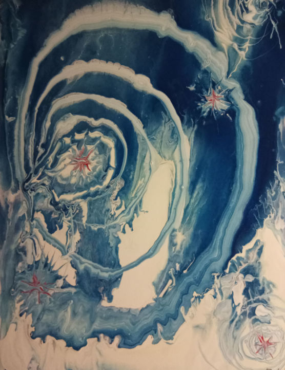 Pittura intitolato "Галактика.jpg" da Nikolai Konstantinovich Davidovskii, Opera d'arte originale, Acrilico