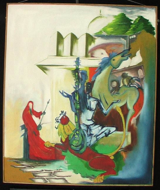 Painting titled "save nature and her…" by M.A.Hussain, Original Artwork