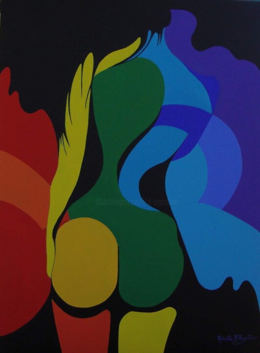 Pintura intitulada "L' Arcobaleno" por M.D-Agostino, Obras de arte originais, Acrílico