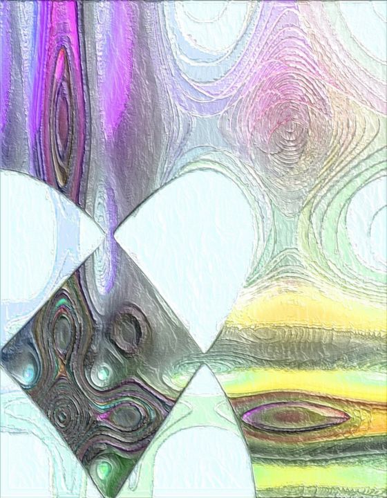 Digital Arts titled "Pastell Relief" by M.E.C, Original Artwork